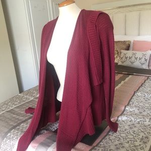 Hollister Burgundy Draped Cardigan medium